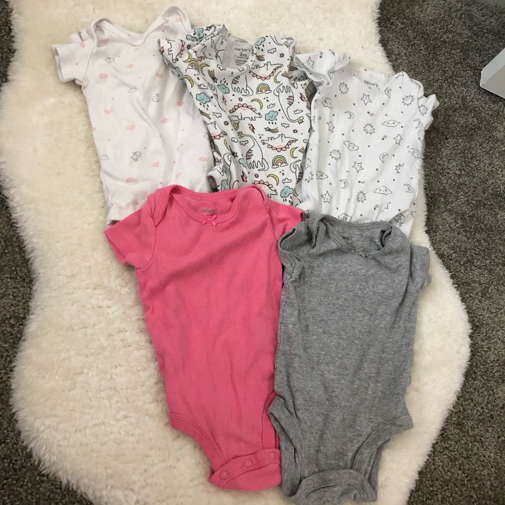 Set of 5 Carters Onesies